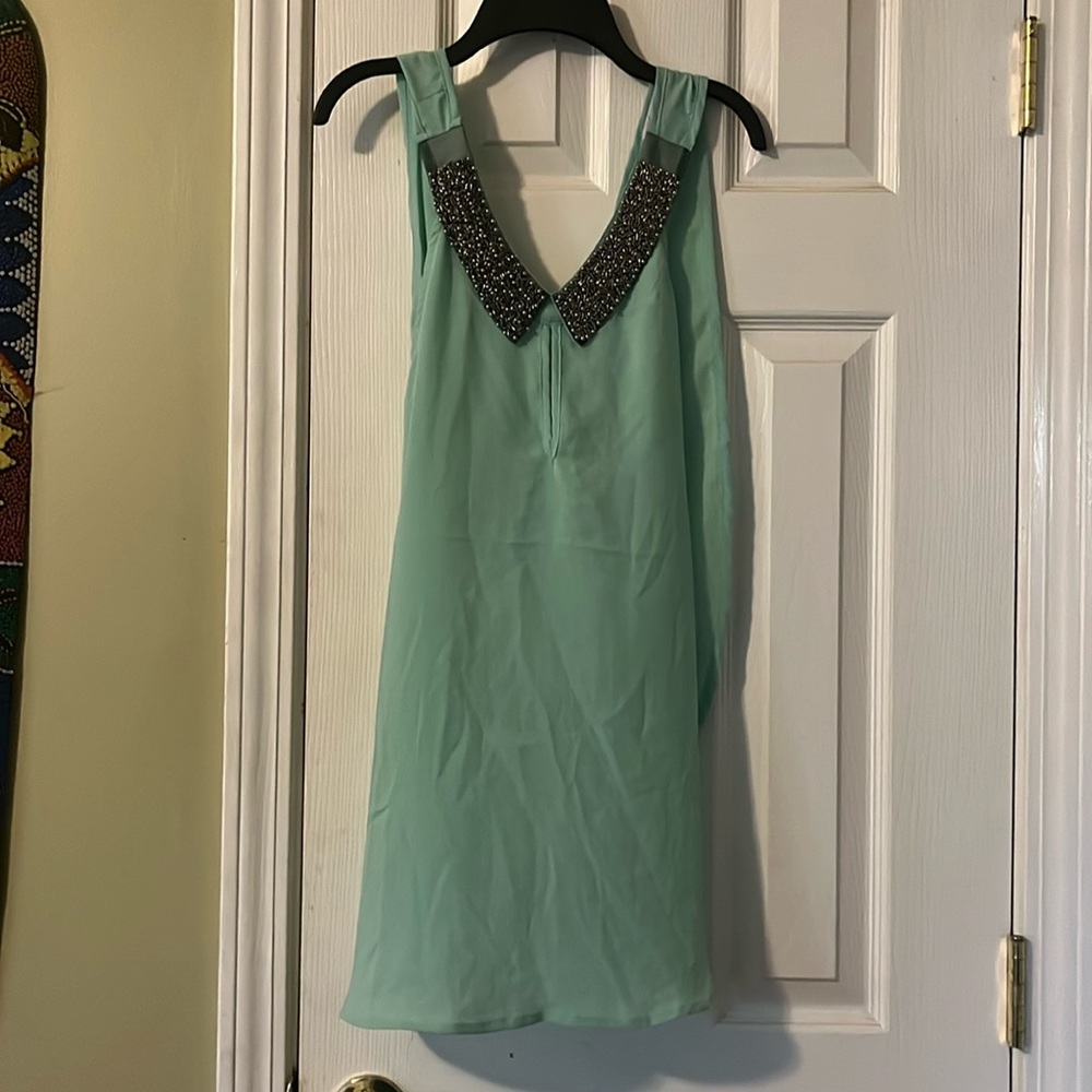 XTaren- Light Aqua Beaded Tank-S